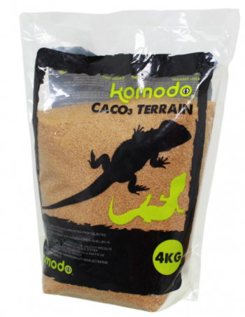 Пищевой песок для рептилий Komodo CaCo3 Sand Caramel - 4 кг