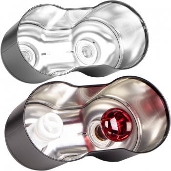 Світильник падвійний Terrario SunFusion Duo з двома керамічними патронами E27, 2 x 150Вт