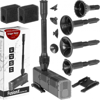 Насос-фонтан с двойным фильтром Kruger Meier FusionX 1200