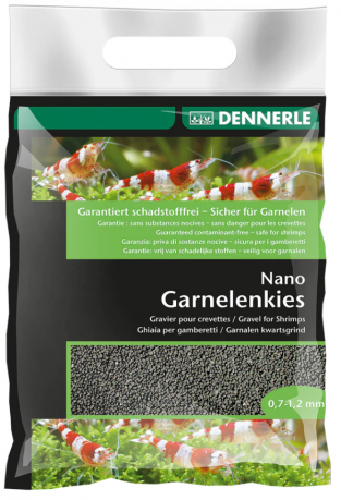 Грунт Dennerle Nano Garnelenkies - Черний - фракция 0,7-1,2 мм -  2 кг