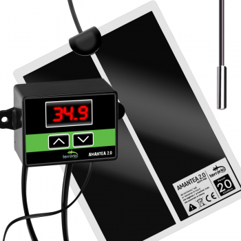 Нагревательный мат с термостатом Terrario Amantea 2.0 20W 42x28см